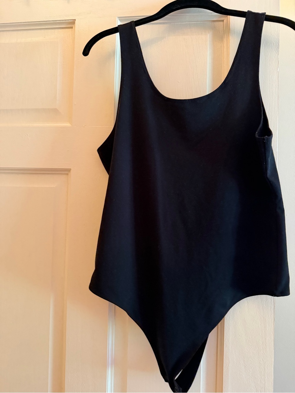 American Eagle Outfitters Black Scoop Tank Bodysuit with Wide Straps